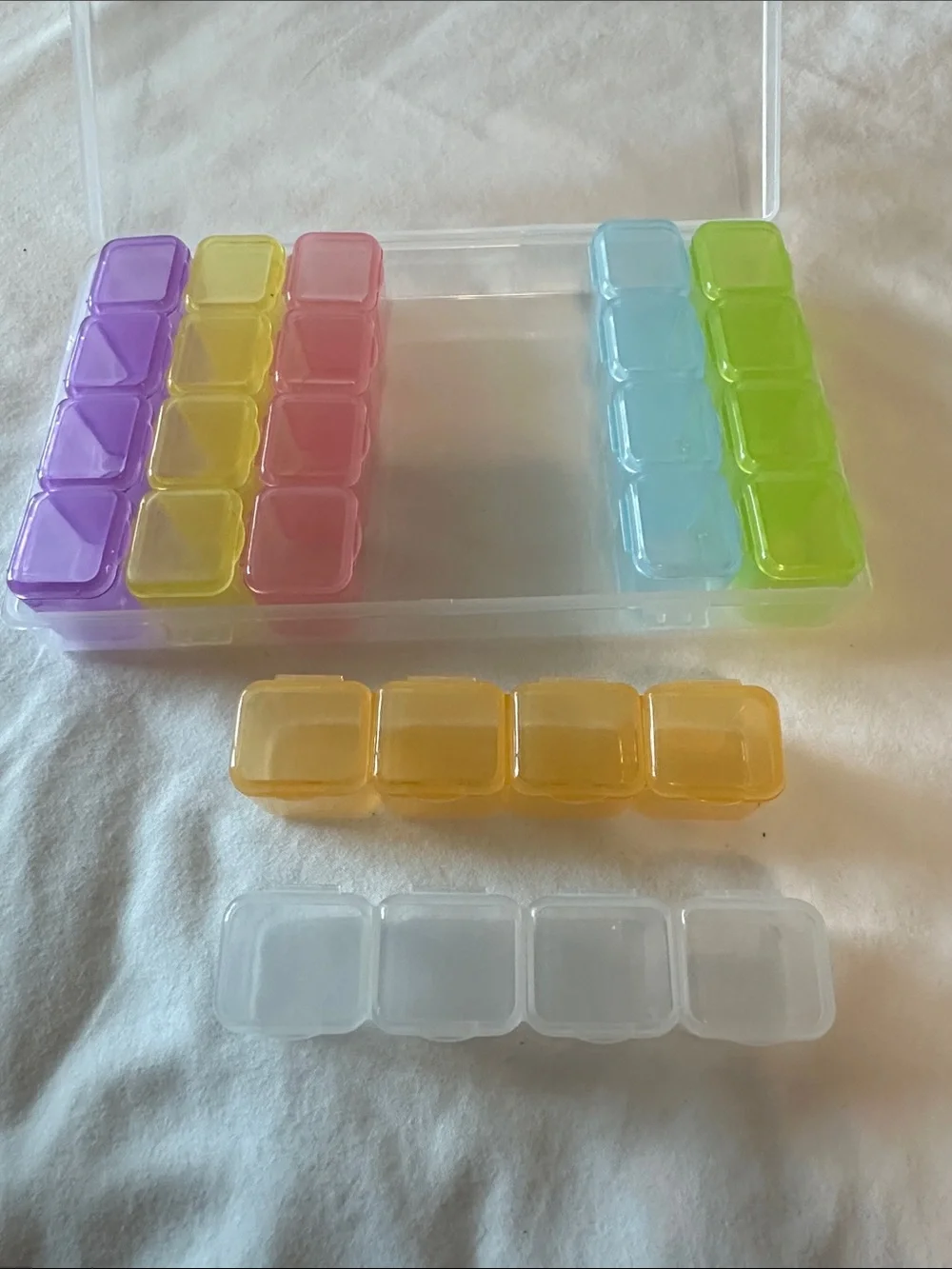 Organizer Box with Multicolor Removable Compartments